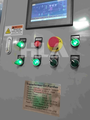 เครื่องกรองน้ํามันแปลงกรองสามระยะ พร้อม PLC การควบคุมอัตโนมัติ